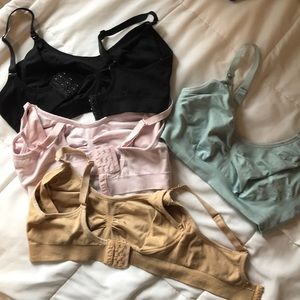 LOT- 4 stretch nursing bras